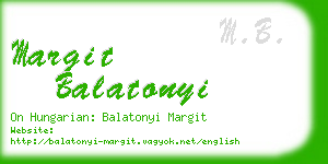 margit balatonyi business card